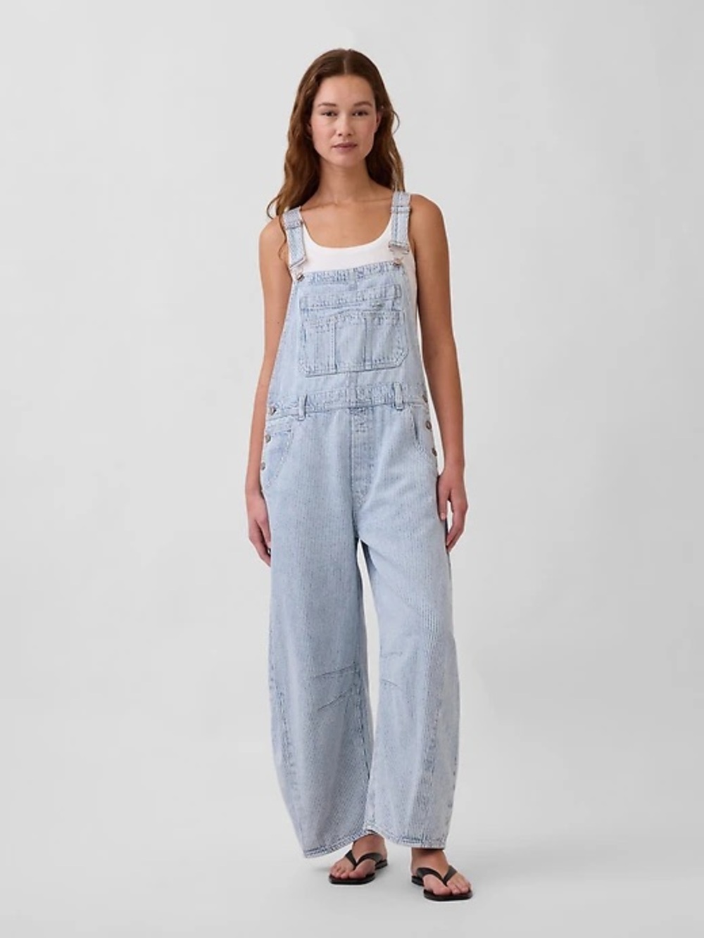 UltraSoft Denim Horseshoe Overalls Baggy Skater Streetwear Fall Oversized NWOT